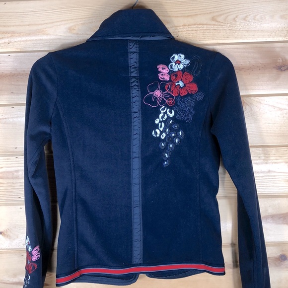 BOGNER Fire+ Ice Full Zip Fleece Embroidered Jacket Navy Blue, Size Small - Picture 5 of 10